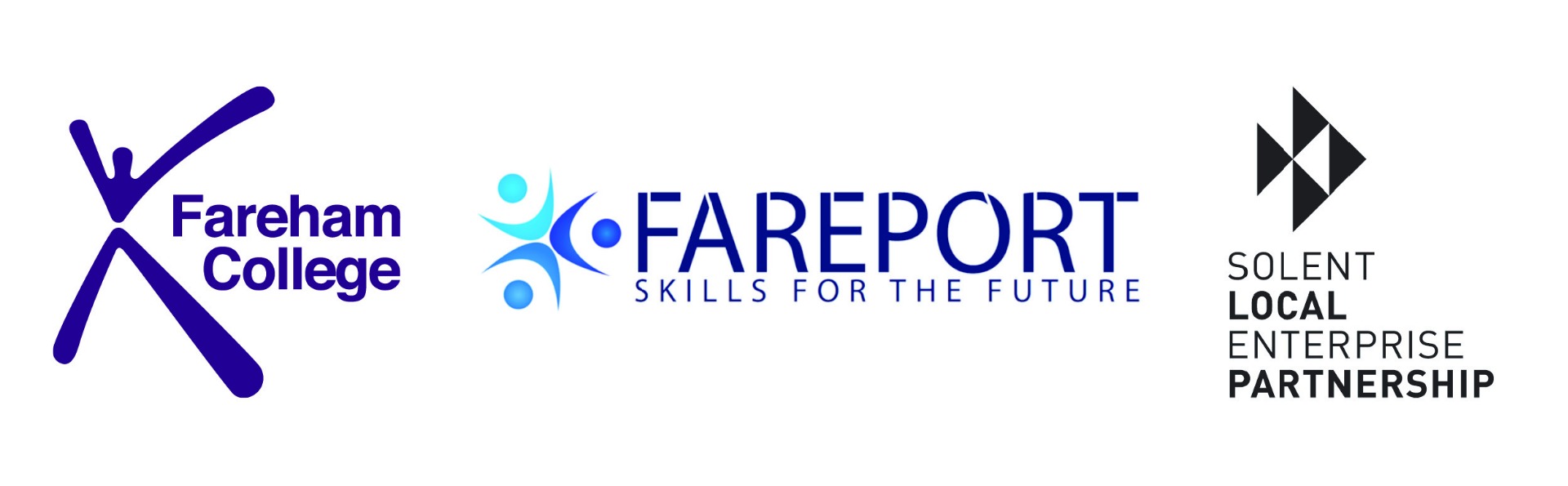 Fareham College, Fareport Training and Solent LEP logos